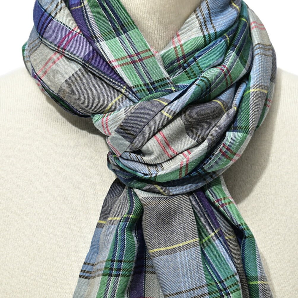 SALE|ETRO カシミヤシルク チェック柄ストール|407357|GUARDAROBA MILANO OFFICIAL STORE