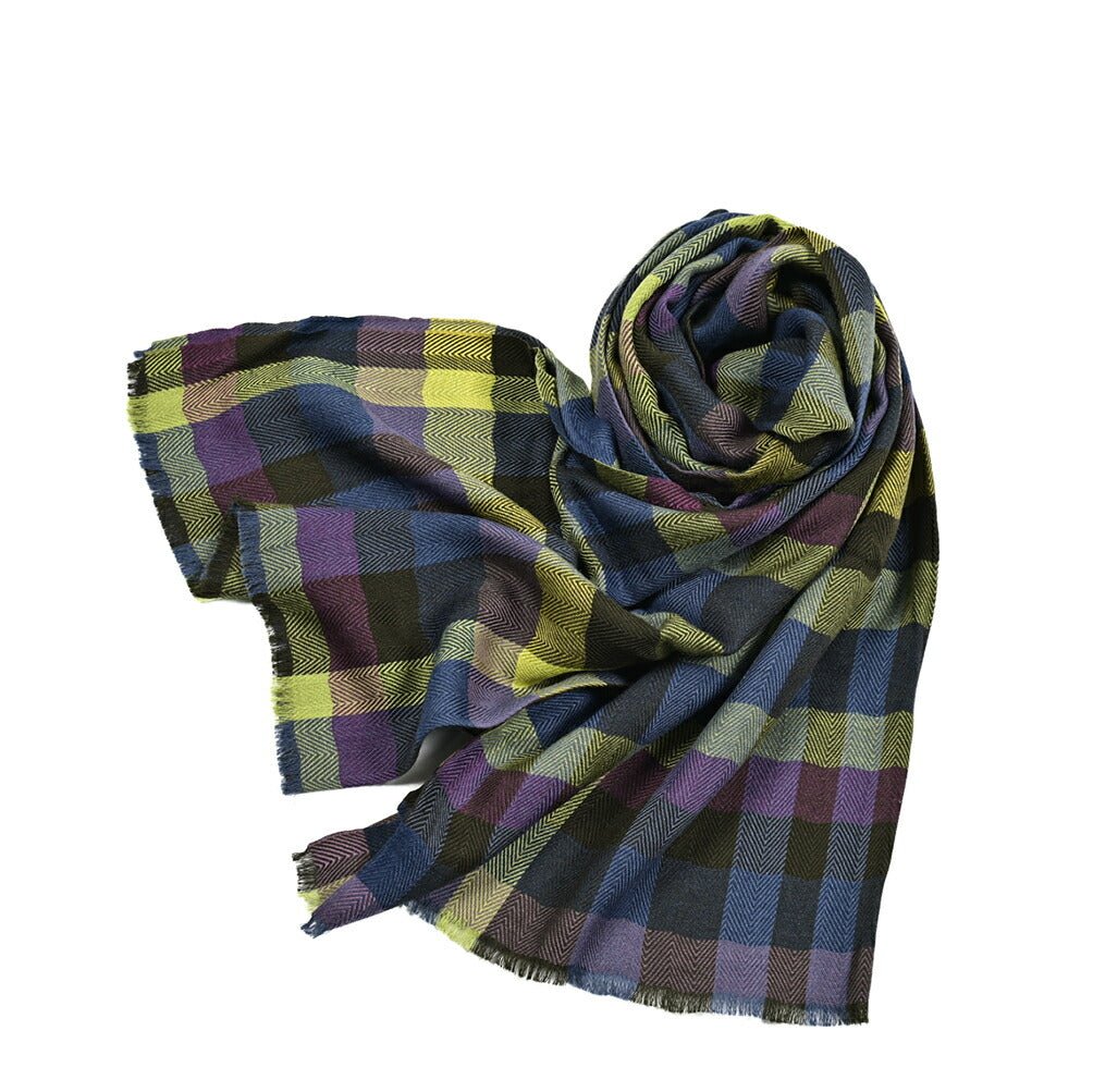 SALE|ETRO カシミヤシルク チェック柄ストール|407018|GUARDAROBA MILANO OFFICIAL STORE