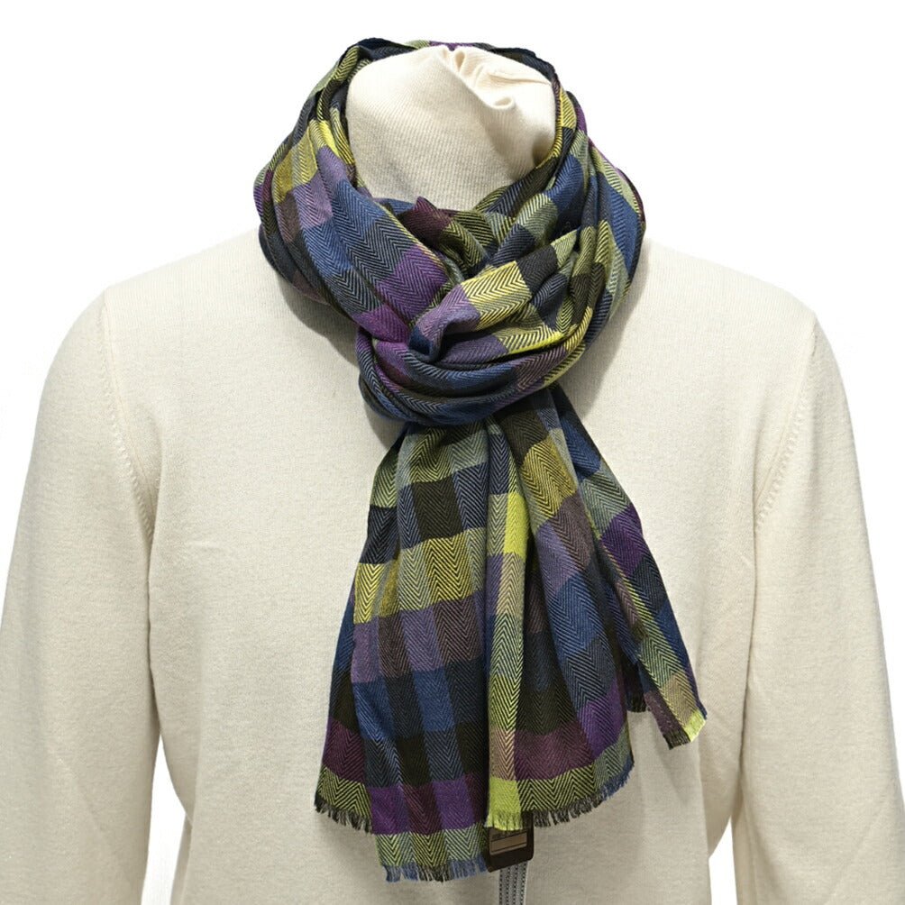 SALE|ETRO カシミヤシルク チェック柄ストール|407018|GUARDAROBA MILANO OFFICIAL STORE