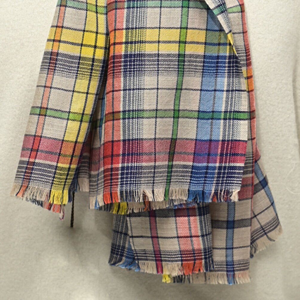 SALE|ETRO カシミヤウールシルク チェック柄ストール|407092|GUARDAROBA MILANO OFFICIAL STORE