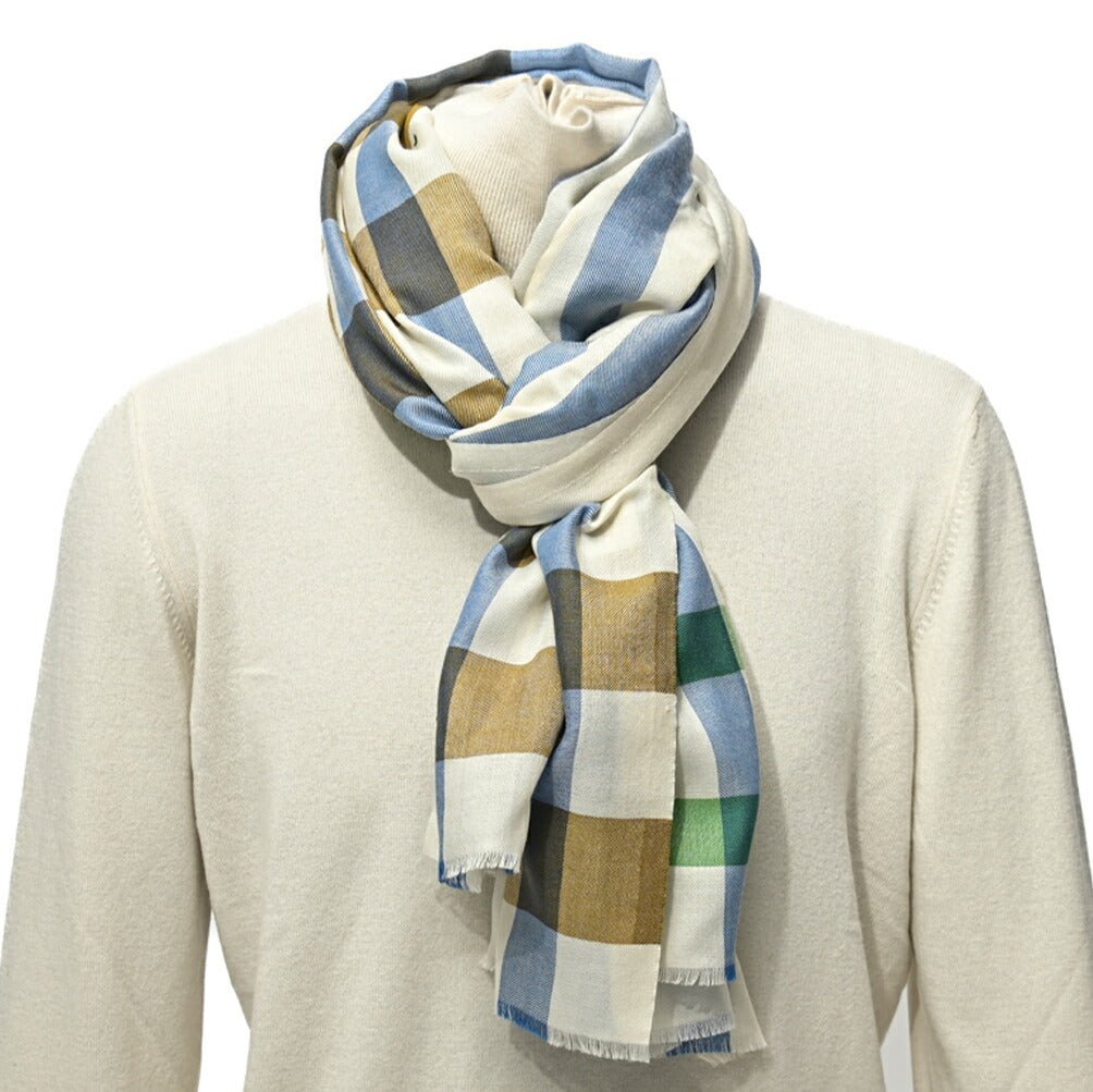 SALE|ETRO カシミヤシルク チェック柄ストール|407360|GUARDAROBA MILANO OFFICIAL STORE