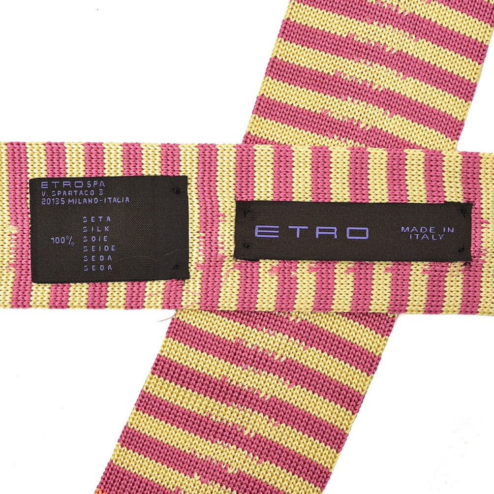 SALE|ETRO シルク100% ボーダーネクタイ(ニットタイ)|406721|GUARDAROBA MILANO OFFICIAL STORE