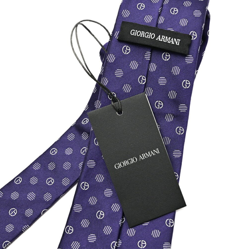 GIORGIO ARMANI シルク100% 小紋柄ロゴ ネクタイ|434445|GUARDAROBA MILANO OFFICIAL STORE