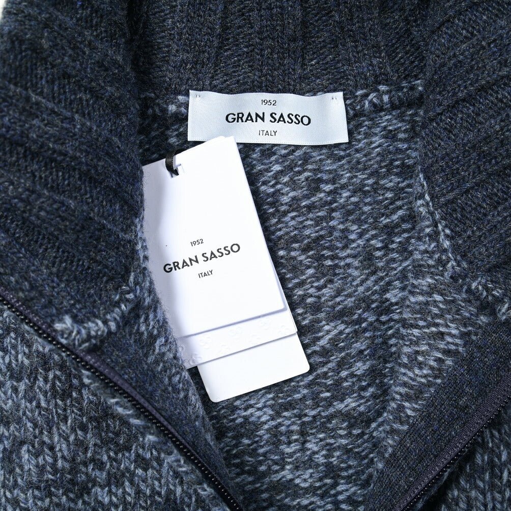 SALE|GRAN SASSO ヴァージンウール100% スタンドカラーミドルゲージニットカーディガン / SLOWEAR|399648 - A - 60|GUARDAROBA MILANO OFFICIAL STORE