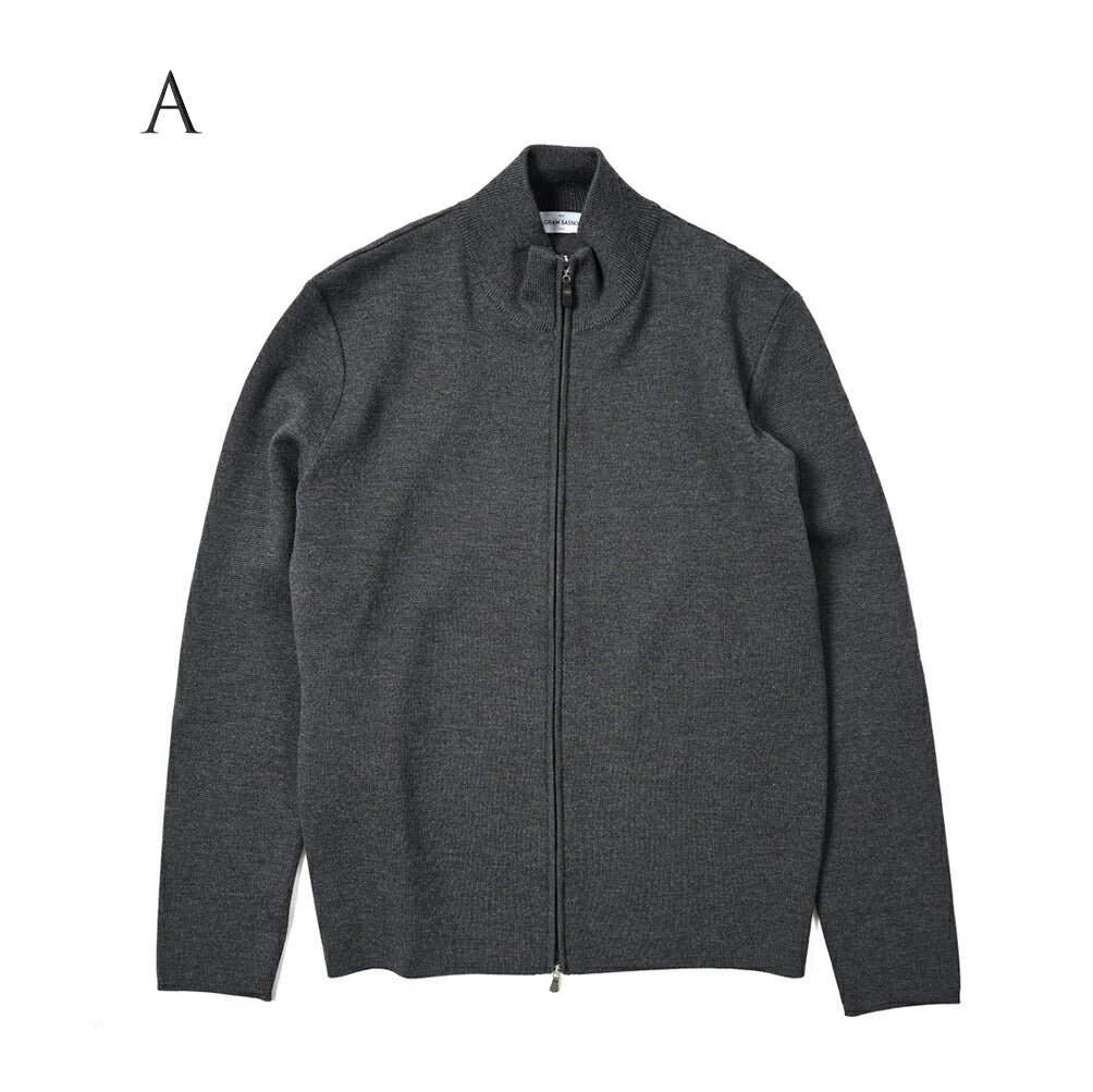 SALE|GRAN SASSO エキストラファインメリノウール100% スタンドカラーハイゲージニットカーディガン / SLOWEAR|399642 - A - 50|GUARDAROBA MILANO OFFICIAL STORE