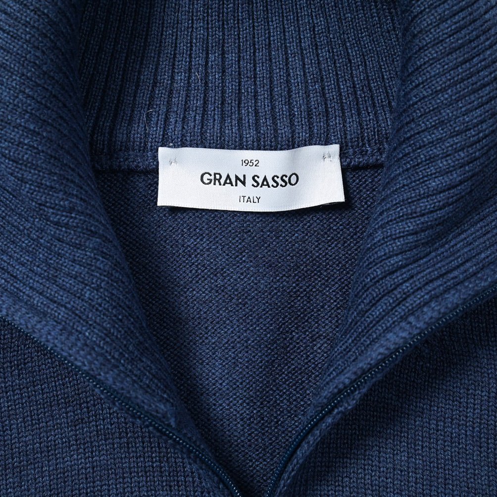 SALE|GRAN SASSO ヴァージンウール100% ハーフジップハイゲージニットセーター / SLOWEAR|399735 - A - 50|GUARDAROBA MILANO OFFICIAL STORE