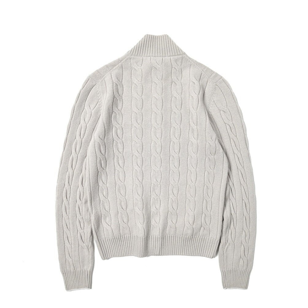 SALE|GRAN SASSO カシミヤ100% ケーブル編みニットスタンドカラーカーディガン / SLOWEAR|399590 - A - 46|GUARDAROBA MILANO OFFICIAL STORE