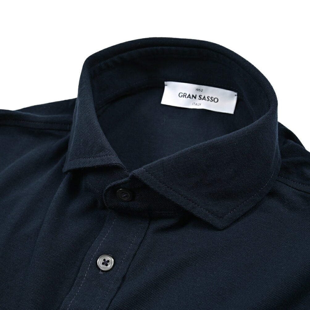 GRAN SASSO コットン100% 長袖鹿の子ポロシャツ|425857 - 46|GUARDAROBA MILANO OFFICIAL STORE