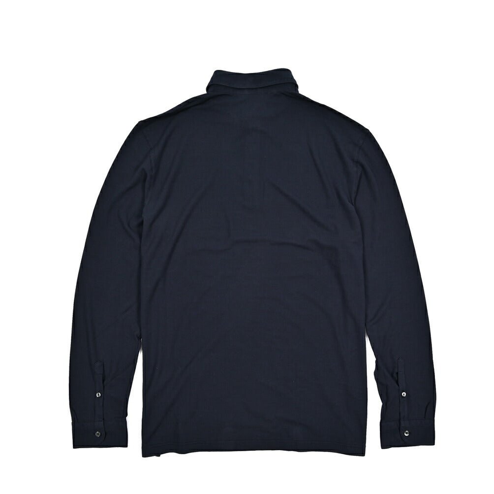 GRAN SASSO コットン100% 長袖鹿の子ポロシャツ (製品染め)|425868|GUARDAROBA MILANO OFFICIAL STORE