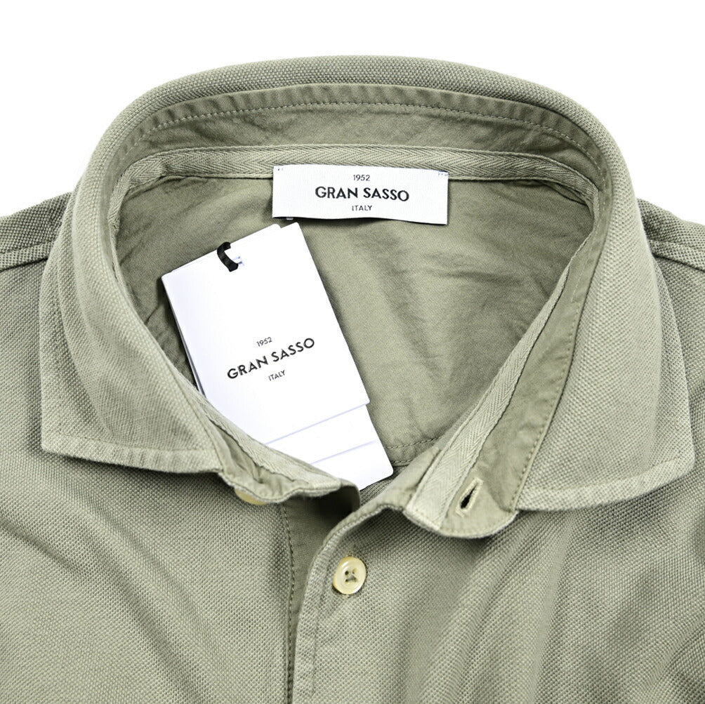 GRAN SASSO コットン100% 長袖鹿の子ポロシャツ|425875|GUARDAROBA MILANO OFFICIAL STORE