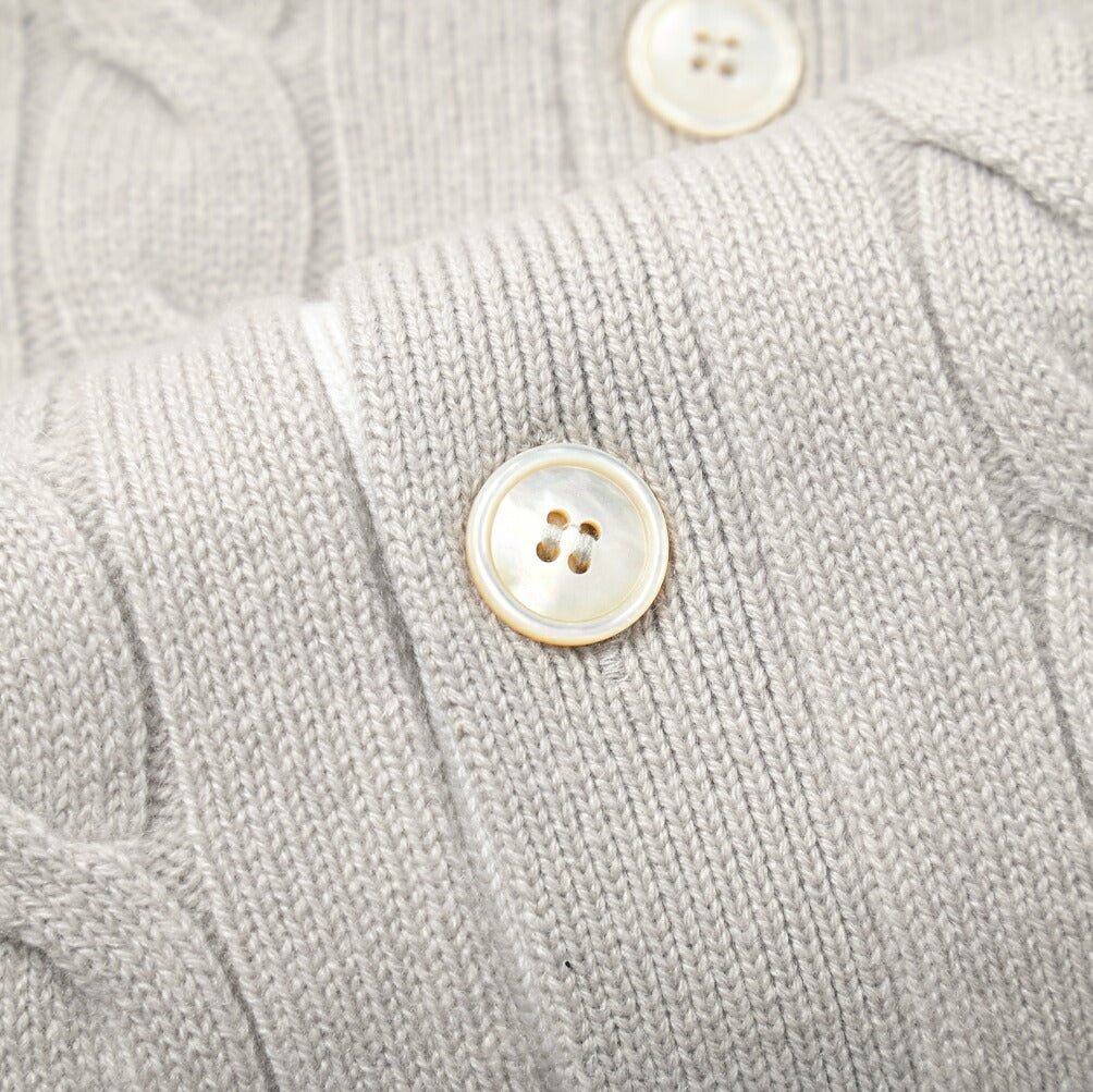 SALE|GRAN SASSO カシミヤ100% ケーブル編みニットスタンドカラーカーディガン / SLOWEAR|399590 - A - 46|GUARDAROBA MILANO OFFICIAL STORE