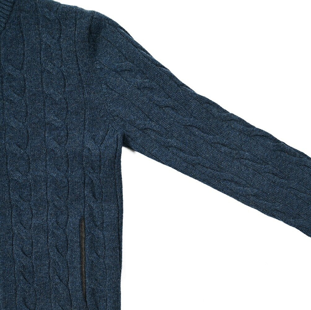 SALE|GRAN SASSO カシミヤ100% ケーブル編みニットスタンドカラーカーディガン / SLOWEAR|399590 - A - 46|GUARDAROBA MILANO OFFICIAL STORE