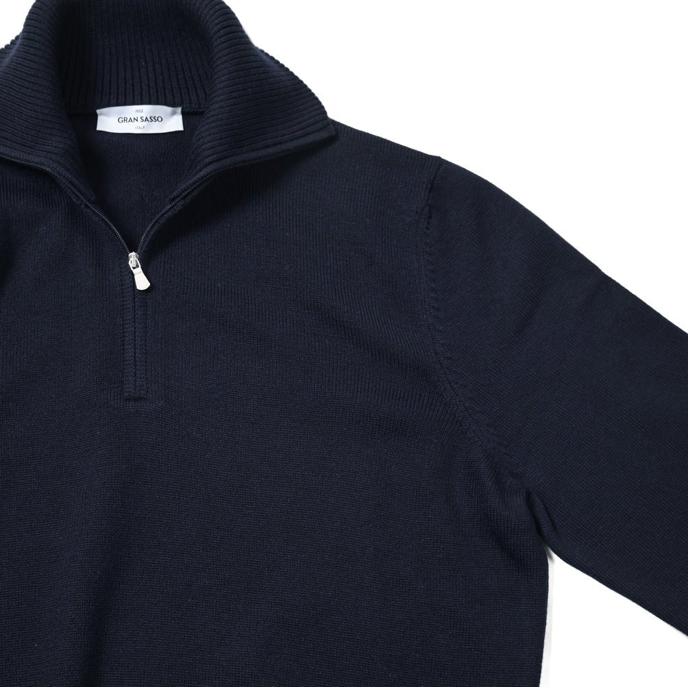 SALE|GRAN SASSO ヴァージンウール100% ハーフジップハイゲージニットセーター / SLOWEAR|399735 - A - 50|GUARDAROBA MILANO OFFICIAL STORE