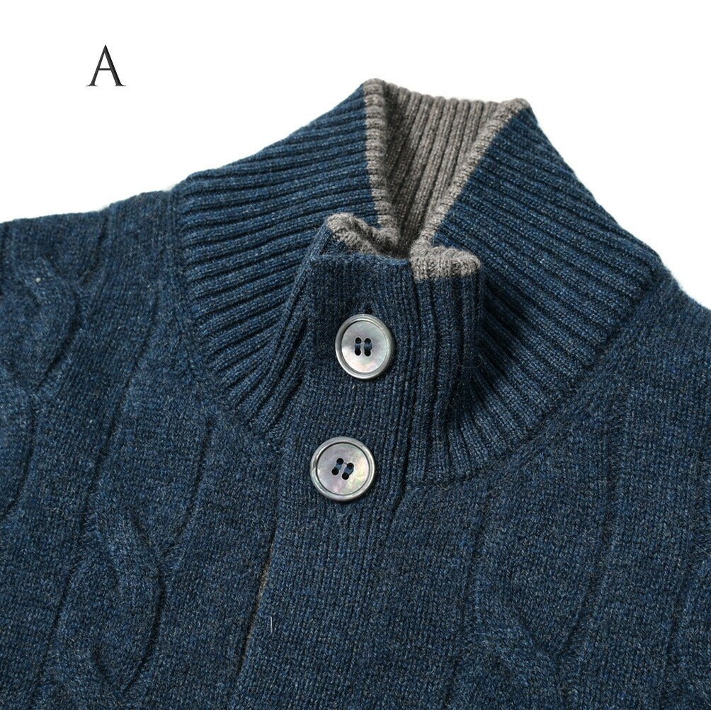 SALE|GRAN SASSO カシミヤ100% ケーブル編みニットスタンドカラーカーディガン / SLOWEAR|399590 - A - 46|GUARDAROBA MILANO OFFICIAL STORE