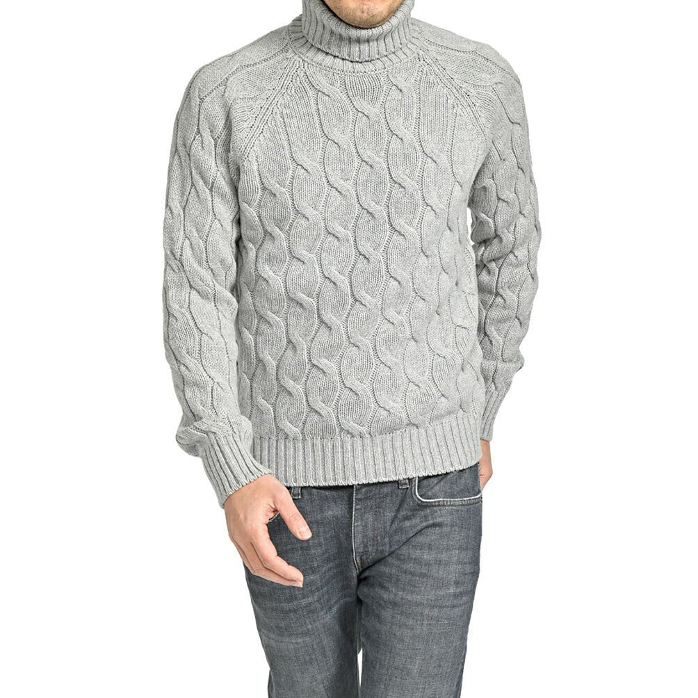 SALE|GRAN SASSO ヴァージンウール100% タートルネックケーブル編みニットセーター / SLOWEAR|416622 - 46|GUARDAROBA MILANO OFFICIAL STORE