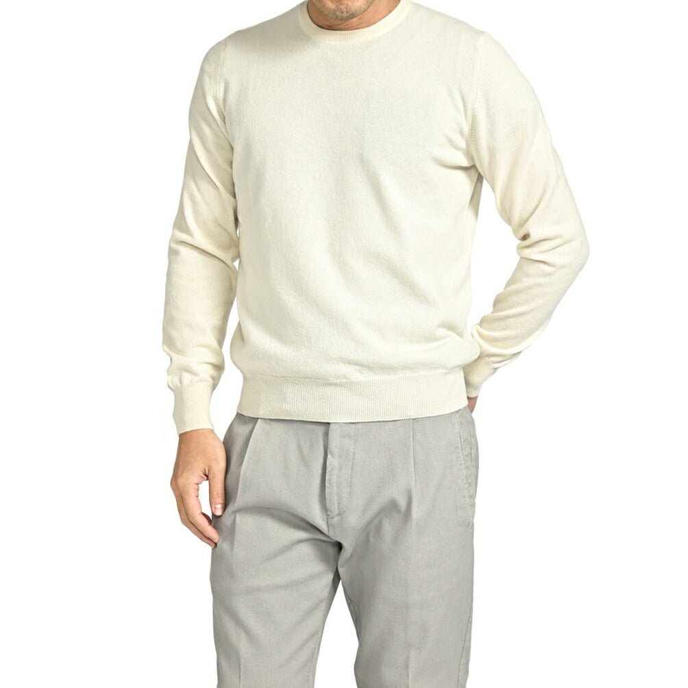 SALE|GRAN SASSO カシミヤ100% クルーネックハイゲージニットセーター / SLOWEAR|416550 - 46|GUARDAROBA MILANO OFFICIAL STORE