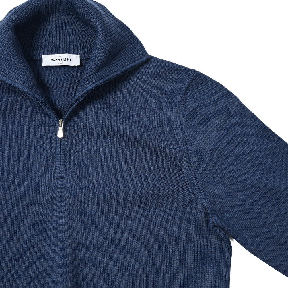 SALE|GRAN SASSO ヴァージンウール100% ハーフジップハイゲージニットセーター / SLOWEAR|399735 - A - 50|GUARDAROBA MILANO OFFICIAL STORE