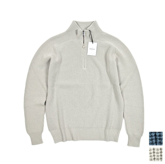 SALE|GRAN SASSO ヴァージンウール100% ハーフジップミドルゲージニットセーター / SLOWEAR|414008 - A - 50|GUARDAROBA MILANO OFFICIAL STORE