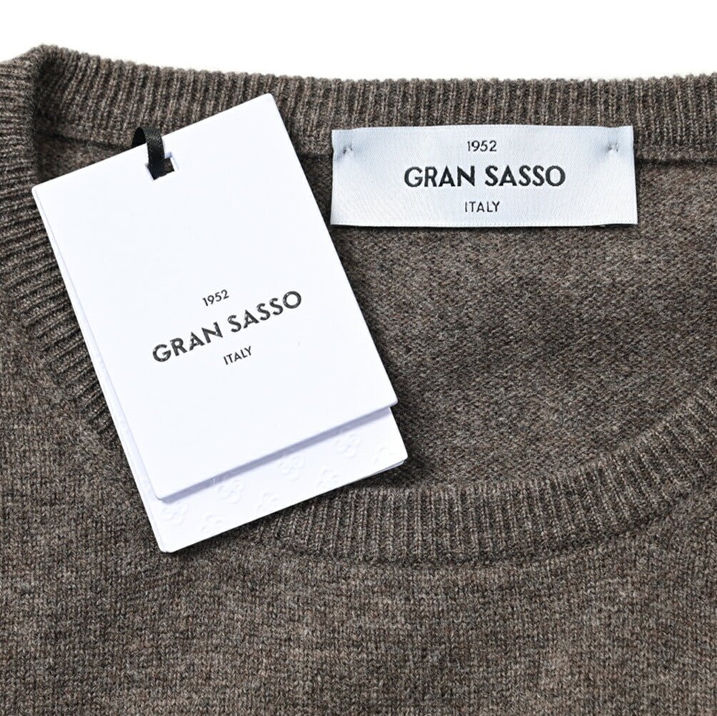 GRAN SASSO ヴァージンウールカシミヤ ハイゲージクルーネックニットセーター / SLOWEAR|400135|GUARDAROBA MILANO OFFICIAL STORE