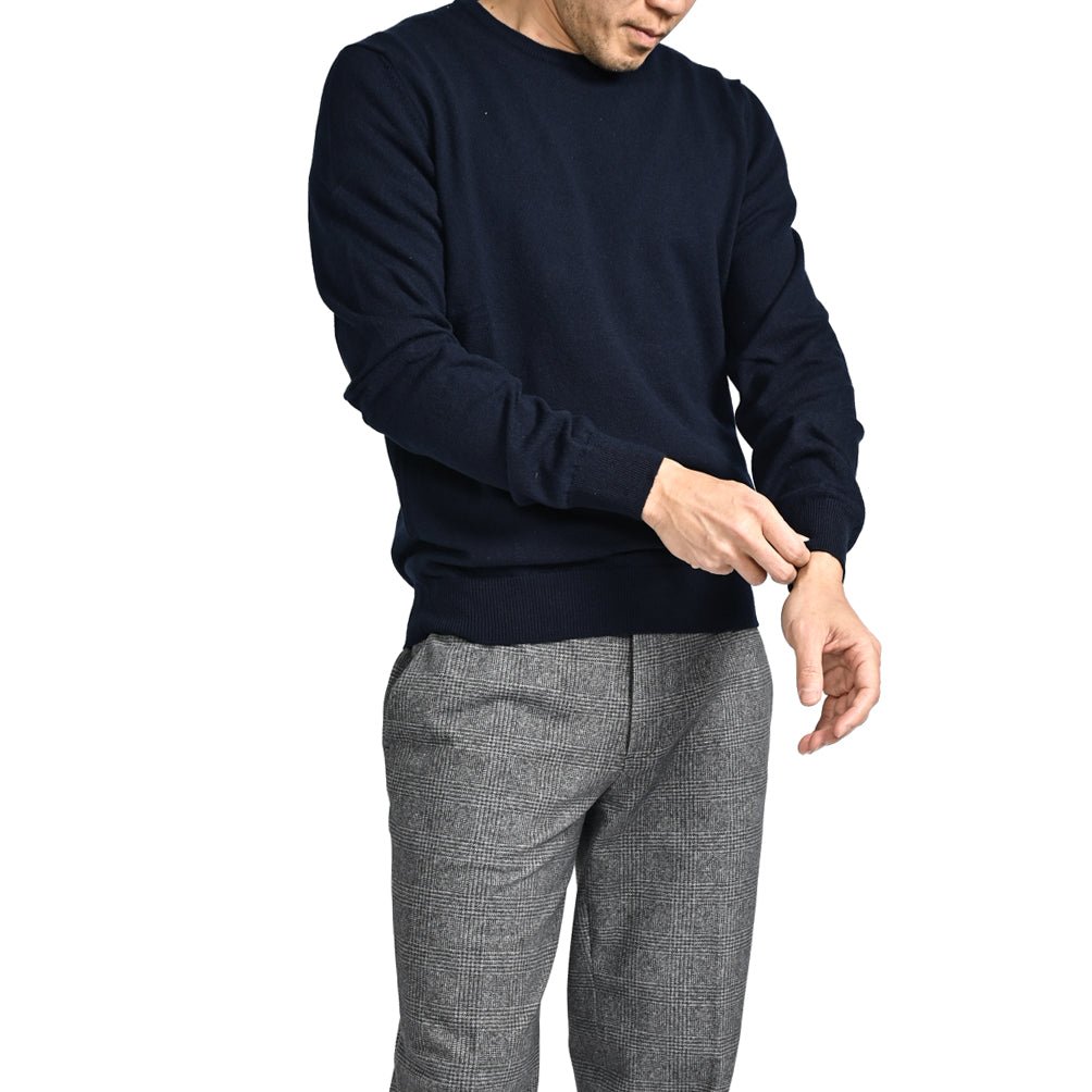 秋冬先行セール|GRAN SASSO CASHMERE カシミヤ100% クルーネックハイゲージニットセーター|413818-46|GUARDAROBA MILANO OFFICIAL STORE