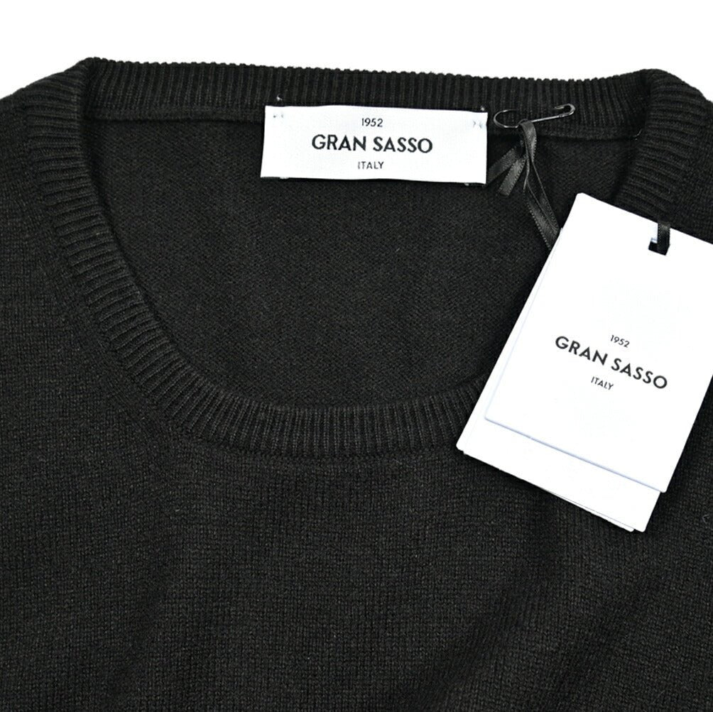 クーポン対象|GRAN SASSO ウールビスコースカシミヤ クルーネックハイゲージニットセーター / SLOWEAR|GUARDAROBA MILANO OFFICIAL STORE