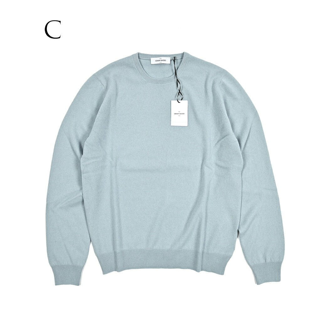 クーポン対象|GRAN SASSO ウールビスコースカシミヤ クルーネックハイゲージニットセーター / SLOWEAR|GUARDAROBA MILANO OFFICIAL STORE