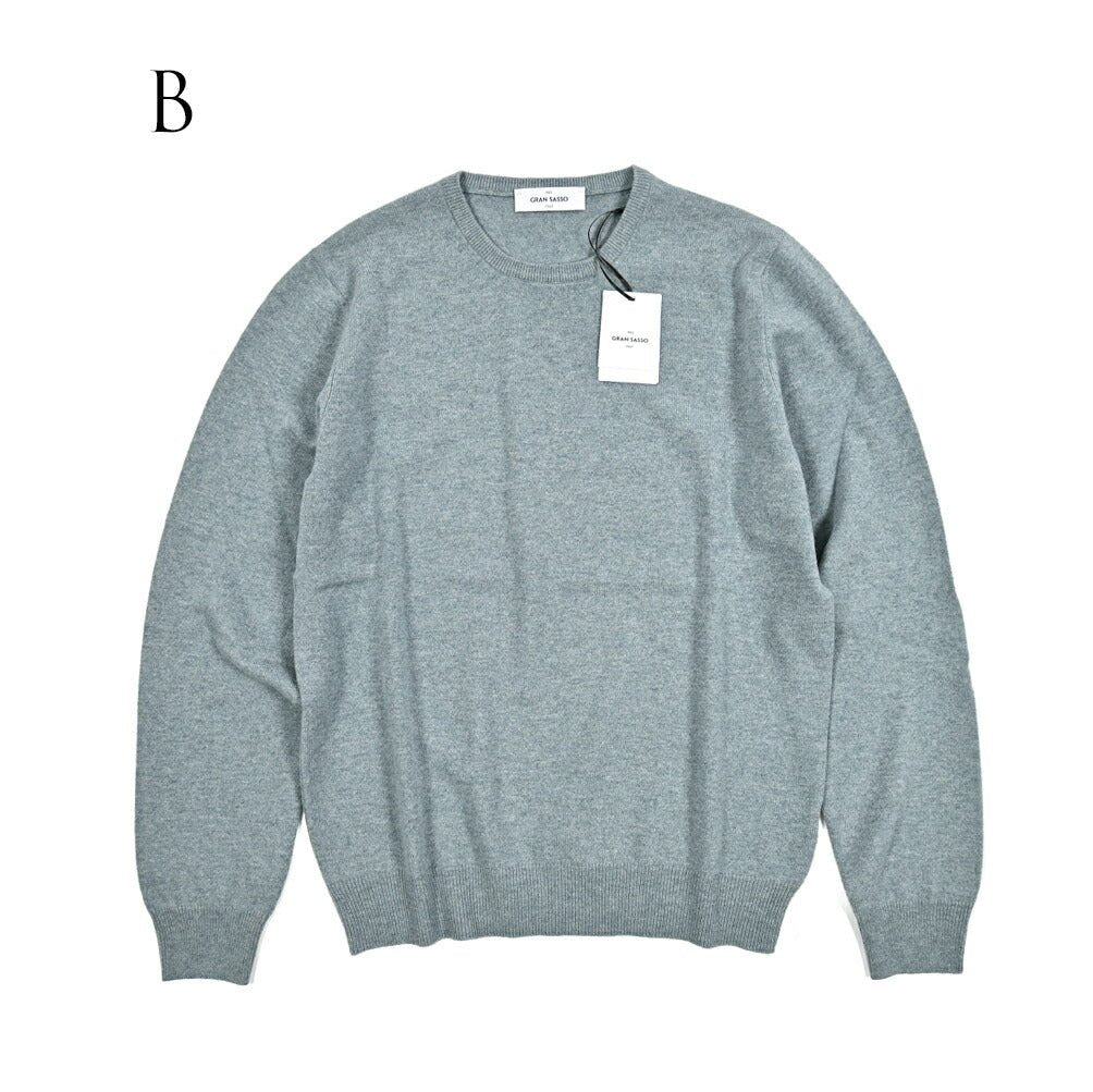 クーポン対象|GRAN SASSO ウールビスコースカシミヤ クルーネックハイゲージニットセーター / SLOWEAR|GUARDAROBA MILANO OFFICIAL STORE