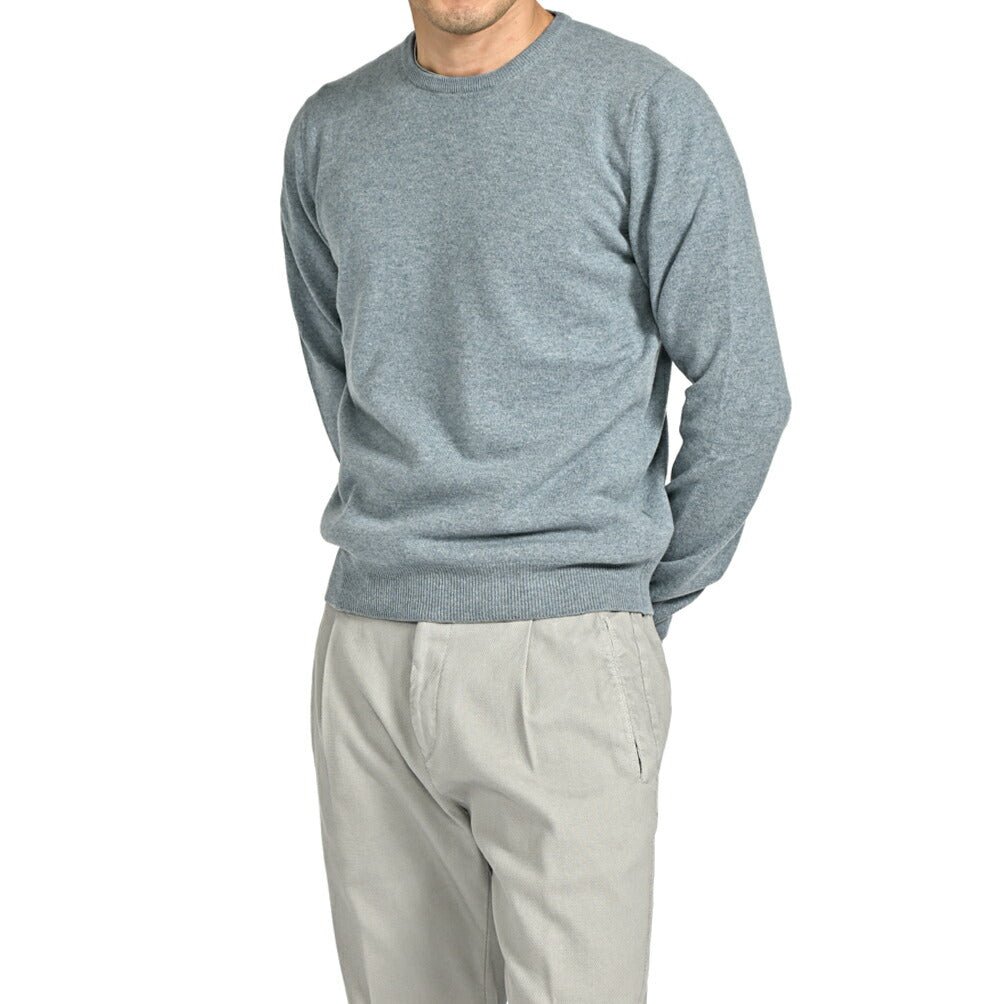 クーポン対象|GRAN SASSO ウールビスコースカシミヤ クルーネックハイゲージニットセーター / SLOWEAR|GUARDAROBA MILANO OFFICIAL STORE