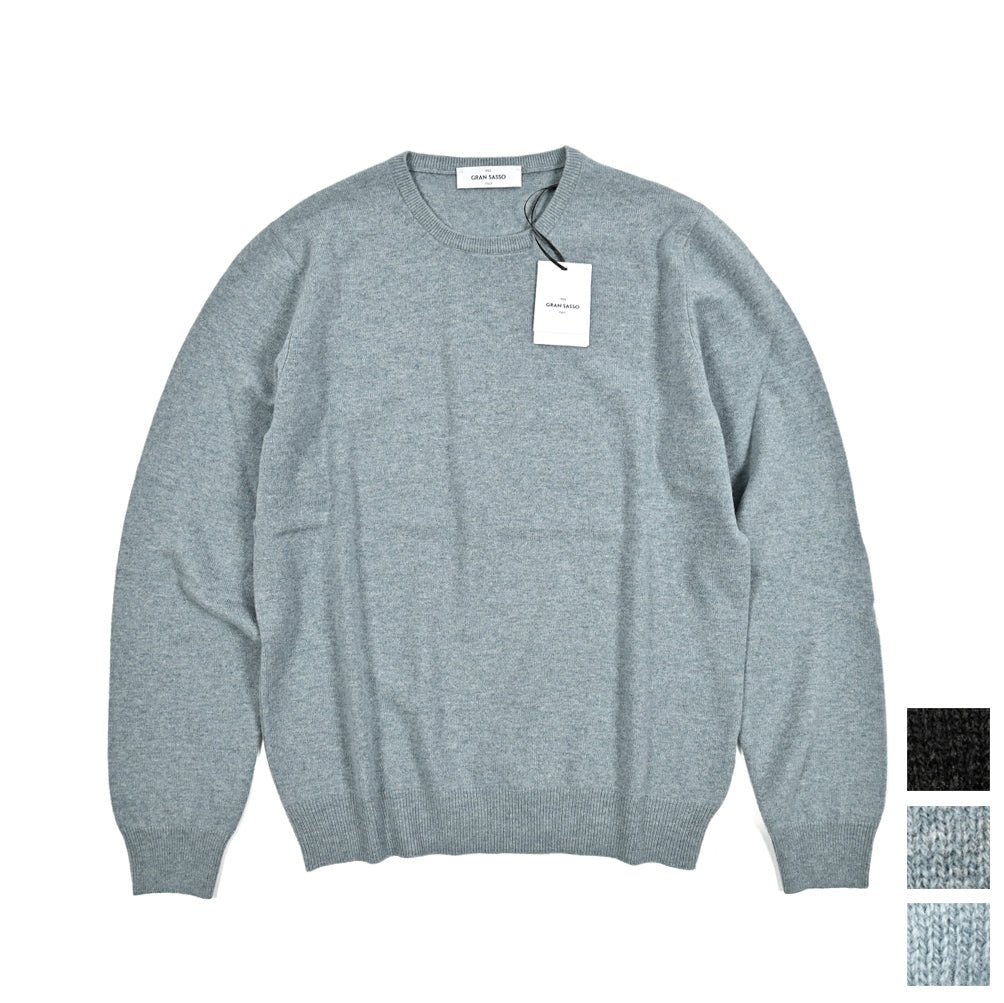 クーポン対象|GRAN SASSO ウールビスコースカシミヤ クルーネックハイゲージニットセーター / SLOWEAR|GUARDAROBA MILANO OFFICIAL STORE