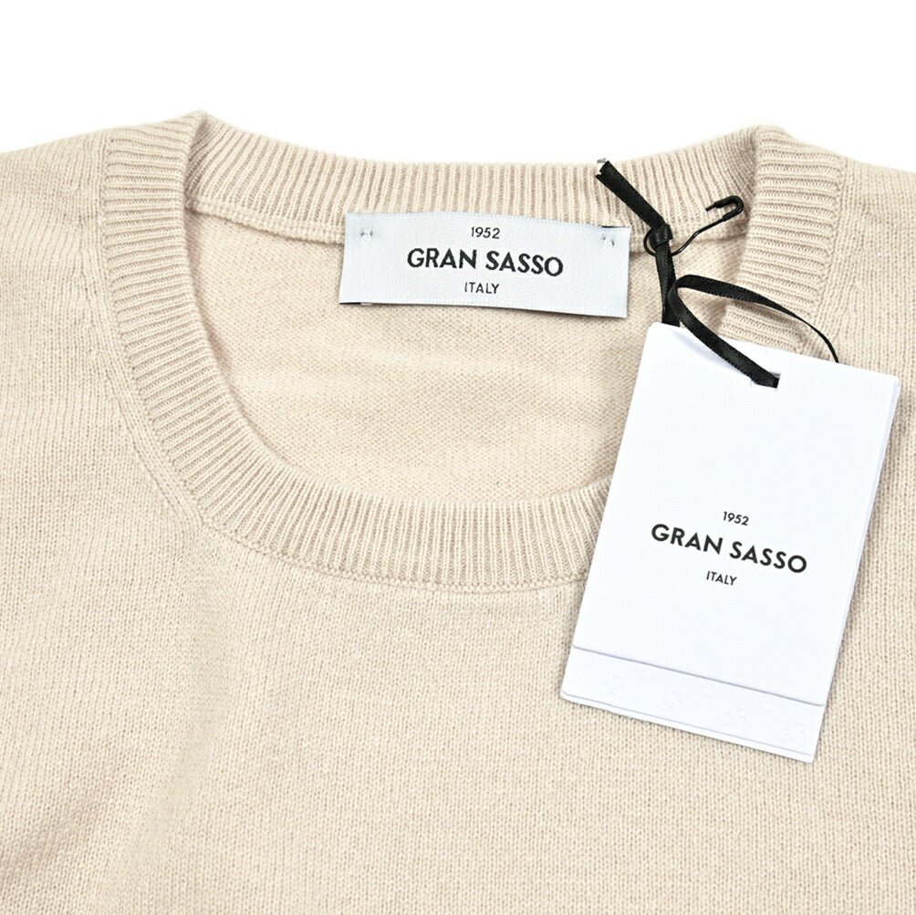 クーポン対象|GRAN SASSO ウールビスコースカシミヤ クルーネックハイゲージニットセーター / SLOWEAR|GUARDAROBA MILANO OFFICIAL STORE