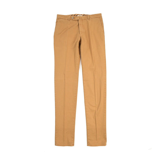 GTA “800 SL” ストレッチコットン ノータックチノパンツ / SLIM FIT ライトブラウン 48 | GUARDAROBA MILANO OFFICIAL STORE