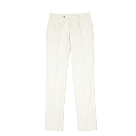 GTA “800KP” ストレッチコットン ワンタックパンツ / EXTRASLIM / メンズ ホワイト 48 | GUARDAROBA MILANO OFFICIAL STORE