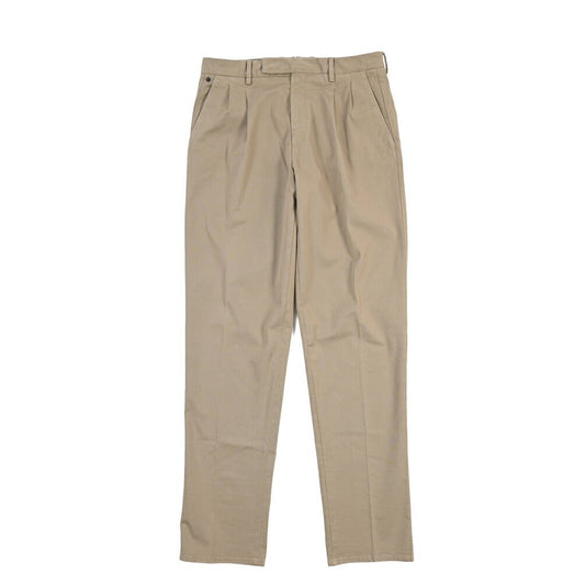 GTA “DANTE” ストレッチコットン ツータックチノパンツ / COMFORT FIT グレージュ 48 | GUARDAROBA MILANO OFFICIAL STORE
