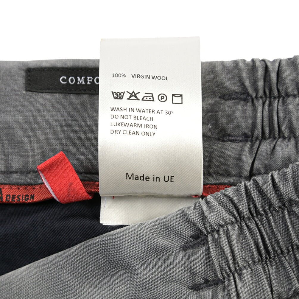 GTA “DAVIDE” ヴァージンウール100% ワンタックイージーパンツ / COMFORT FIT グレー 44 | GUARDAROBA MILANO OFFICIAL STORE