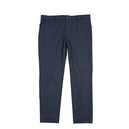 GTA “DAVIDE” ナイロン混コットン ノータックイージーパンツ / COMFORT FIT ネイビー 58 | GUARDAROBA MILANO OFFICIAL STORE