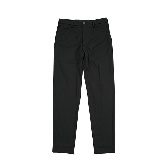 GTA “DAVIDE” ビスコース混ストレッチナイロン ノータックイージーパンツ / COMFORT FIT ブラック 46 | GUARDAROBA MILANO OFFICIAL STORE