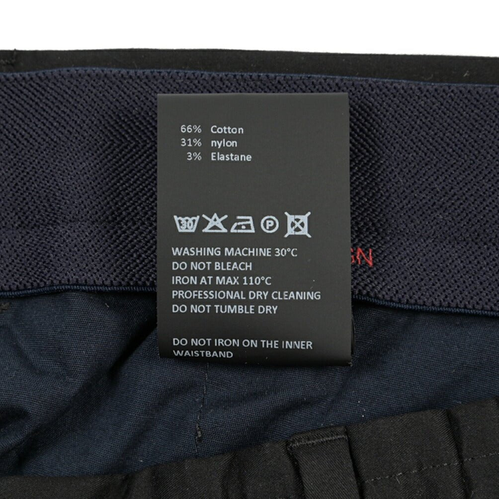 GTA “DAVIDE” ナイロン混コットン ノータックイージーパンツ / COMFORT FIT ブラック 50 | GUARDAROBA MILANO OFFICIAL STORE