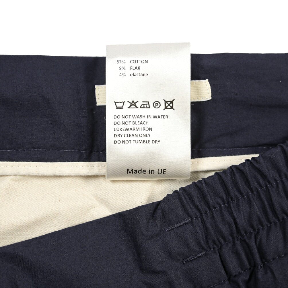 GTA “DAVIDE” ストレッチコットン ワンタックイージーパンツ / COMFORT FIT ネイビー 52 | GUARDAROBA MILANO OFFICIAL STORE