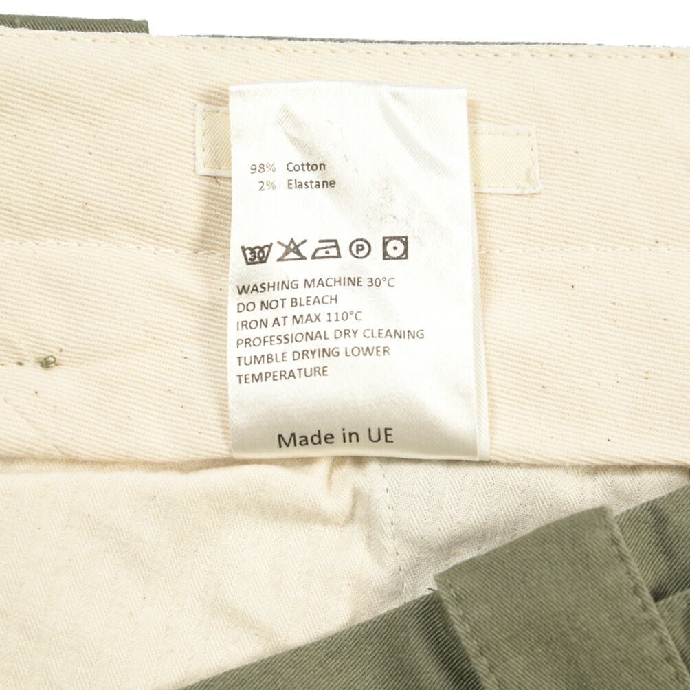 GTA “GIACOMO” ストレッチコットン ノータックカーゴパンツ / COMFORT FIT カーキグリーン 46 | GUARDAROBA MILANO OFFICIAL STORE