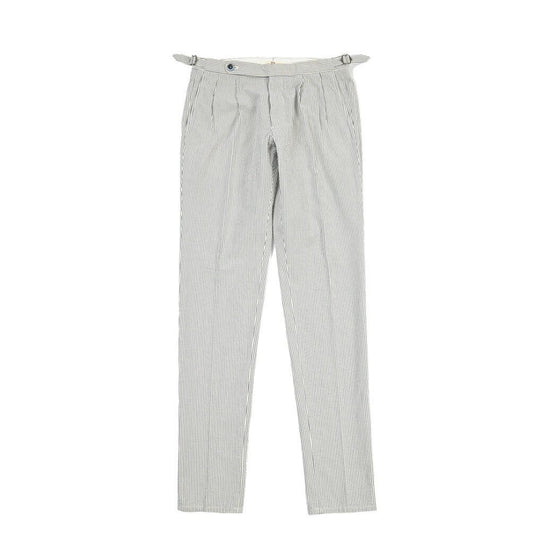 GTA “HERRICK” コットン100% シアサッカーパンツ / COMFORT / メンズ グレー 46 | GUARDAROBA MILANO OFFICIAL STORE