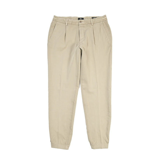 GTA “HERRICK JOG NEW” ストレッチコットン ワンタックジョガーパンツ / COMFORT / メンズ ベージュ 46 | GUARDAROBA MILANO OFFICIAL STORE