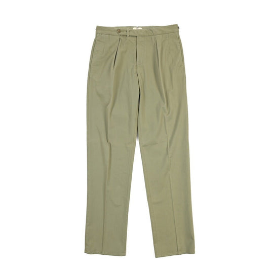 GTA “SERGIO” ストレッチコットン ワンタックチノパンツ / COMFORT FIT カーキグリーン 46 | GUARDAROBA MILANO OFFICIAL STORE