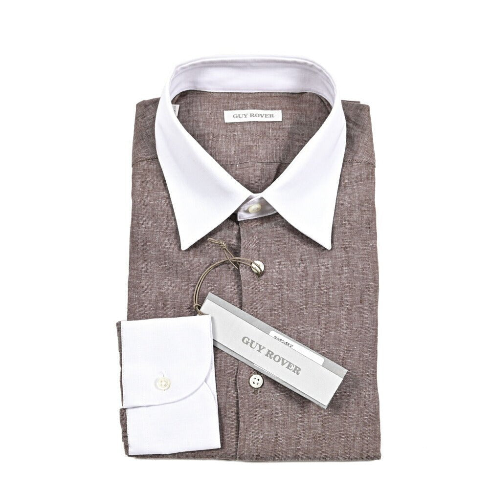 GUY ROVER リネン100% レギュラーカラークレリックシャツ|429620|GUARDAROBA MILANO OFFICIAL STORE
