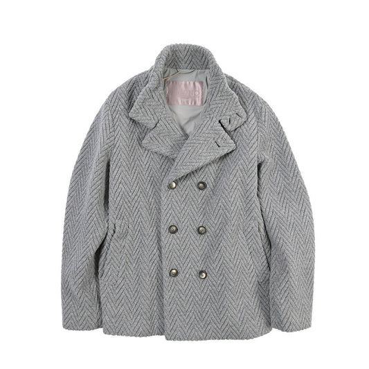 HERNO Resort スタンドカラーダブルブレストコート グレー 50 | GUARDAROBA MILANO OFFICIAL STORE