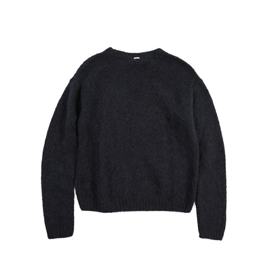 HERNO “RESORT” ポリアミド混アルパカ クルーネックニットセーター / レディース ネイビー 42 | GUARDAROBA MILANO OFFICIAL STORE