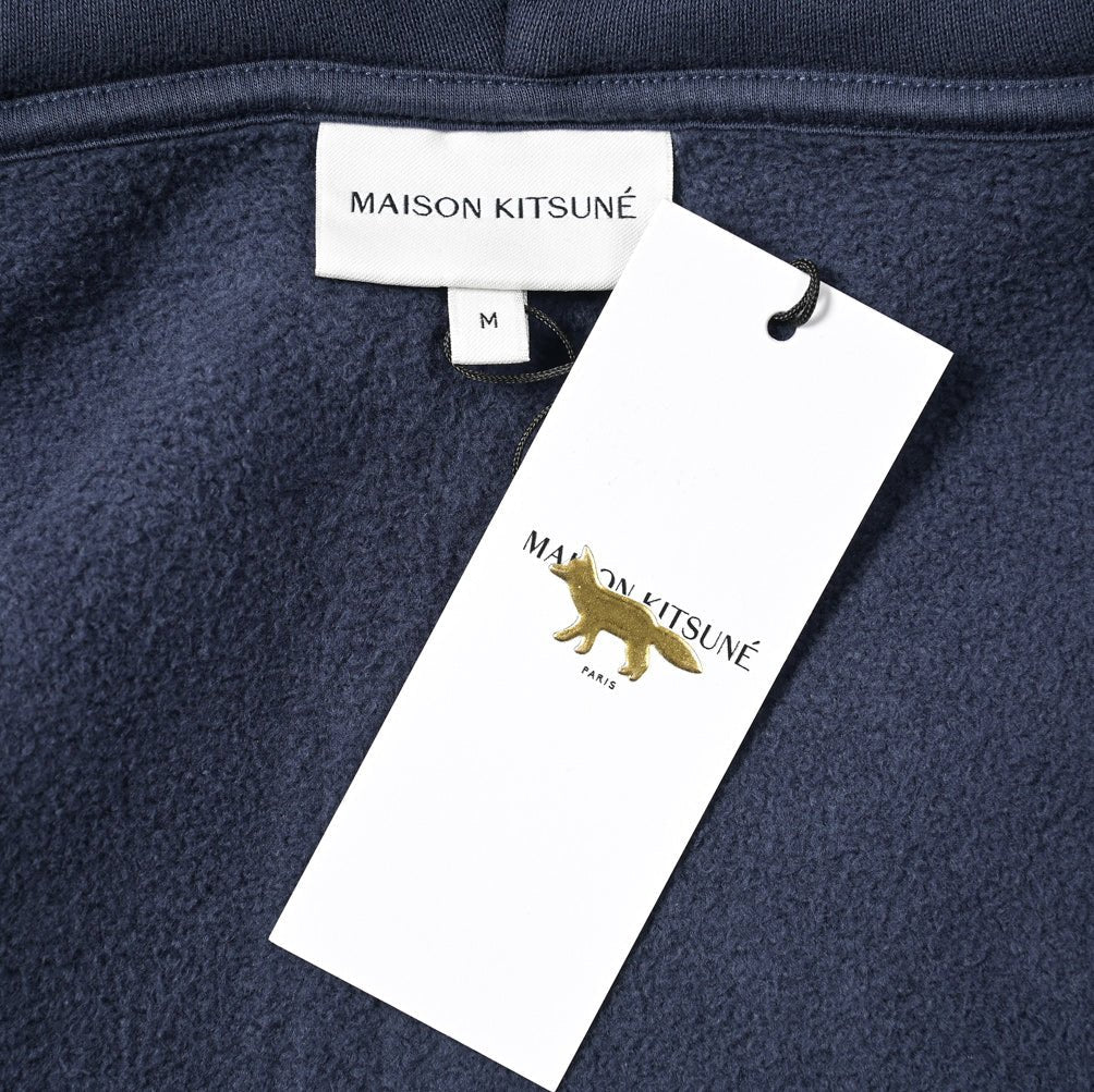 MAISON KITSUNE コットン100% フォックスヘッドパッチ裏起毛ダブルフェイススウェットパーカー|397852 - B - XS|GUARDAROBA MILANO OFFICIAL STORE
