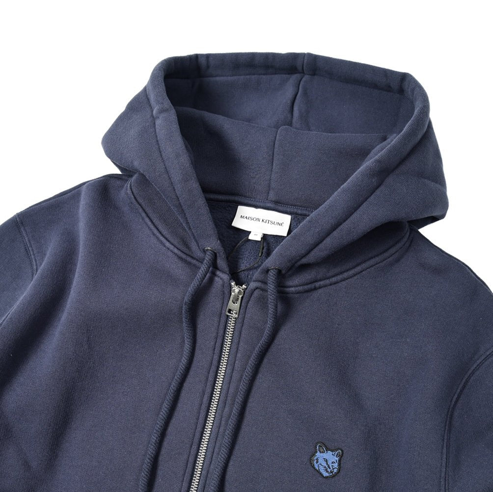 MAISON KITSUNE コットン100% フォックスヘッドパッチ裏起毛ダブルフェイススウェットパーカー|397852 - B - XS|GUARDAROBA MILANO OFFICIAL STORE