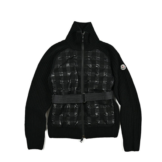 《レディース》MONCLER 異素材コンビ スタンドカラーニットブルゾン|416843|GUARDAROBA MILANO OFFICIAL STORE
