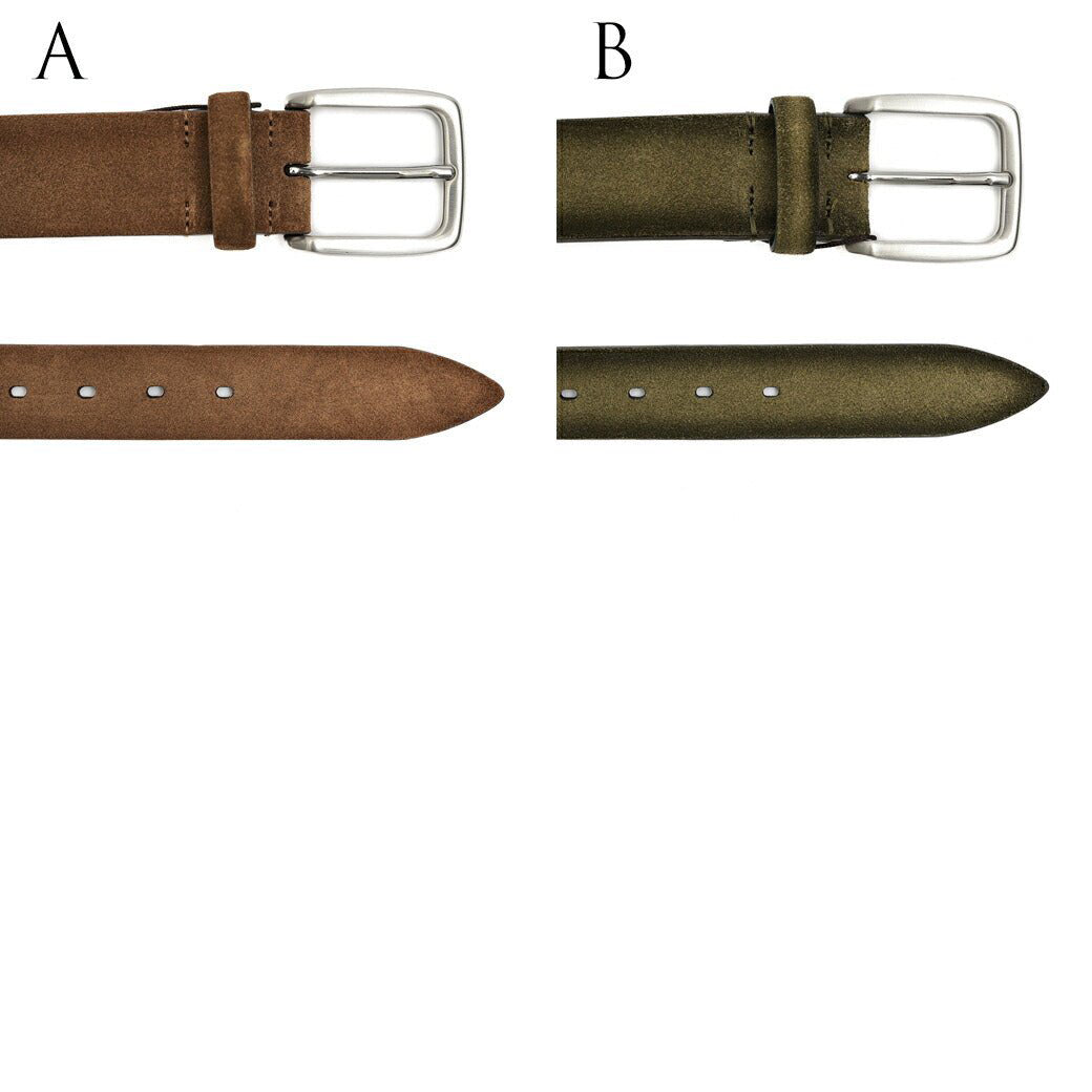 秋冬先行セール|MOORER CALDARA C2 スエードレザースクエアバックルベルト
