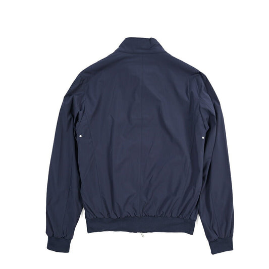 MOORER “ALBERTI-KN” 2軸方向ストレッチナイロン スタンドカラーボンバージャケット / ACQUA RESISTANT (撥水) ネイビー(INDACO) 48 | GUARDAROBA MILANO OFFICIAL STORE